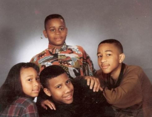Childhood picture of Phyllis Stephens with her three brothers Ronald Stephens II, Vaughn Anthony Stephens and John Legend.